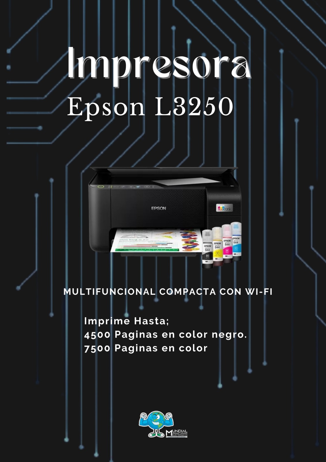 Impresora Multifuncional Inlámbrica EcoTank L3250